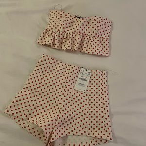 Red Polka Dot Two Piece Set